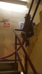 Firefighter on Stairs