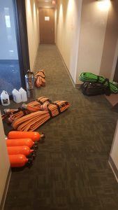 Rescue Equipment in a Hall